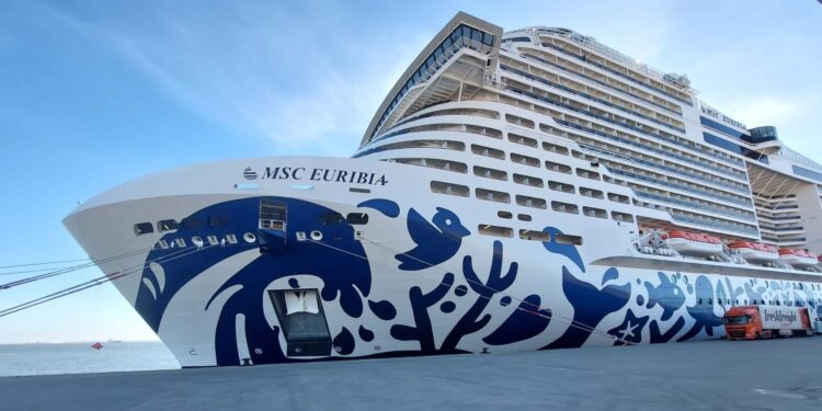 MSC Euribia em Lisboa – 1ª viagem rumo a zero emissões de gases