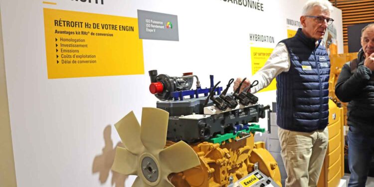 Caterpillar com inovador retrofit de hidrogénio
